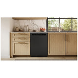 Bosch 100 Series SHE2ADF6N Dishwasher, 24 inch Exterior Width, 52 dB Decibel Level, Full Console, Stainless Interior, 5 Wash Cycles, 12 Capacity (Place Settings), 2 Loading Racks, Wifi Enabled, Black colour