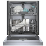 Bosch 100 Series SHE3AEE5N Dishwasher, 24 inch Exterior Width, 50 dB Decibel Level, Full Console, Stainless Interior, 8 Wash Cycles, 14 Capacity (Place Settings), 2 Loading Racks, Wifi Enabled, Stainless Steel colour