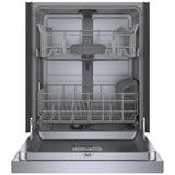 Bosch 100 Series SHE3AEE5N Dishwasher, 24 inch Exterior Width, 50 dB Decibel Level, Full Console, Stainless Interior, 8 Wash Cycles, 14 Capacity (Place Settings), 2 Loading Racks, Wifi Enabled, Stainless Steel colour