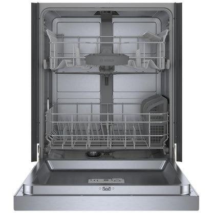 Bosch 100 Series Dishwasher, 24" Brushed Steel Anti-Fingerprint SHE3AEE5N