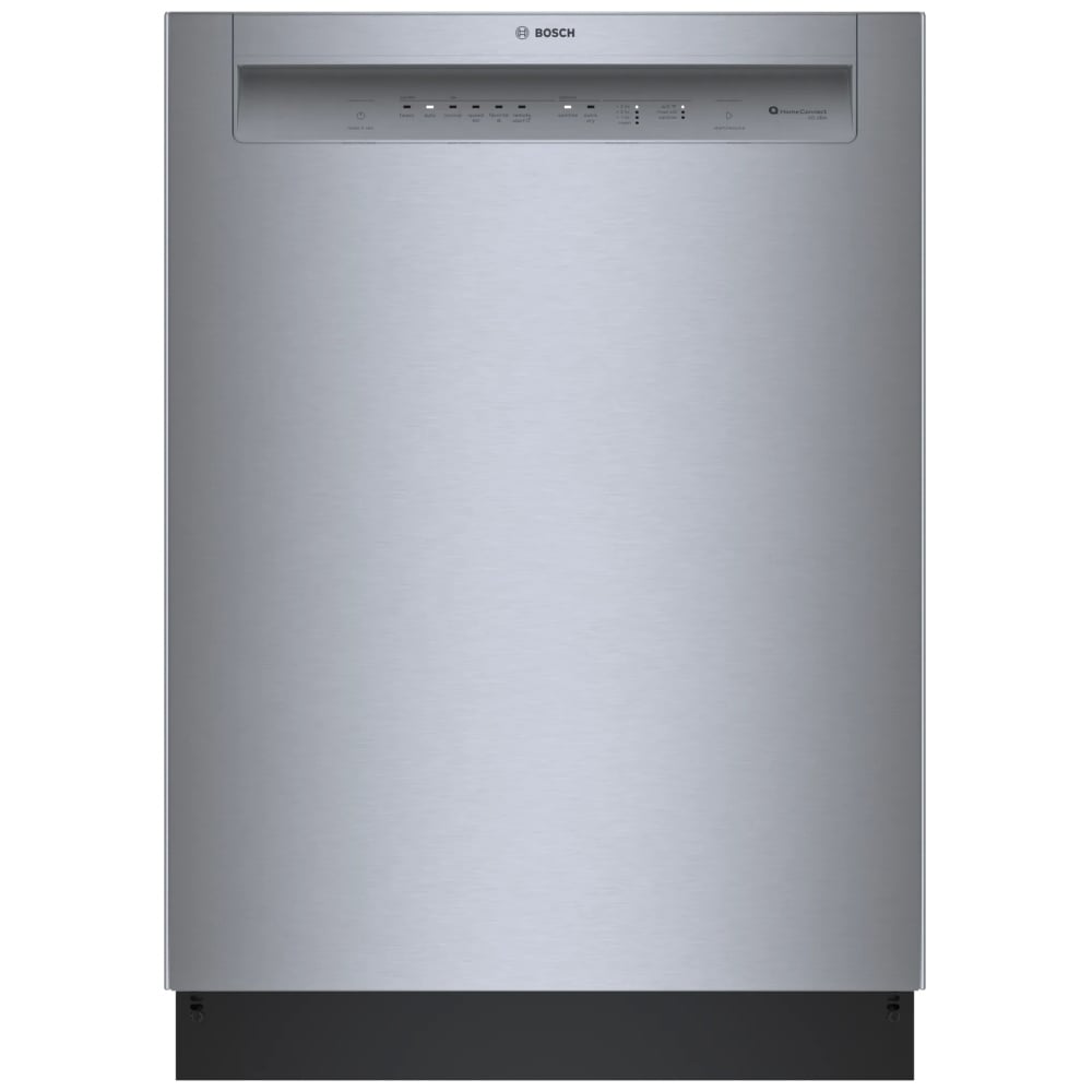 Bosch 100 Series Dishwasher, 24" Brushed Steel Anti-Fingerprint SHE3AEE5N