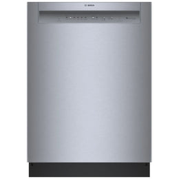 Bosch 100 Series SHE3AEE5N Dishwasher, 24 inch Exterior Width, 50 dB Decibel Level, Full Console, Stainless Interior, 8 Wash Cycles, 14 Capacity (Place Settings), 2 Loading Racks, Wifi Enabled, Stainless Steel colour