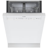 Bosch 100 Series SHE3AEM2N Dishwasher, 24 inch Exterior Width, 50 dB Decibel Level, Full Console, Stainless Interior, 8 Wash Cycles, 14 Capacity (Place Settings), 2 Loading Racks, Wifi Enabled, White colour