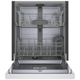 Bosch 100 Series SHE3AEM2N Dishwasher, 24 inch Exterior Width, 50 dB Decibel Level, Full Console, Stainless Interior, 8 Wash Cycles, 14 Capacity (Place Settings), 2 Loading Racks, Wifi Enabled, White colour