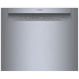 Bosch 100 Series SHE3AEM5N Dishwasher, 24 inch Exterior Width, 50 dB Decibel Level, Full Console, Stainless Interior, 8 Wash Cycles, 14 Capacity (Place Settings), 2 Loading Racks, Wifi Enabled, Stainless Steel colour