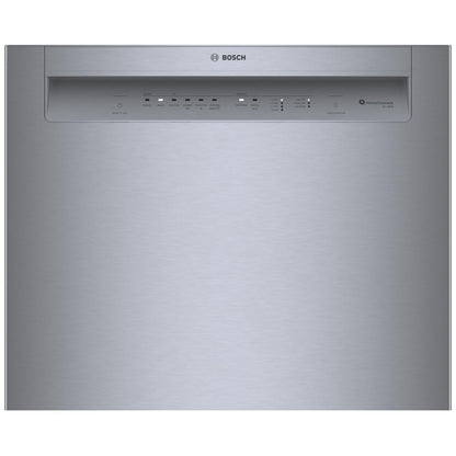 Bosch 100 Series Dishwasher, 24" Brushed Steel Anti-Fingerprint SHE3AEM5N