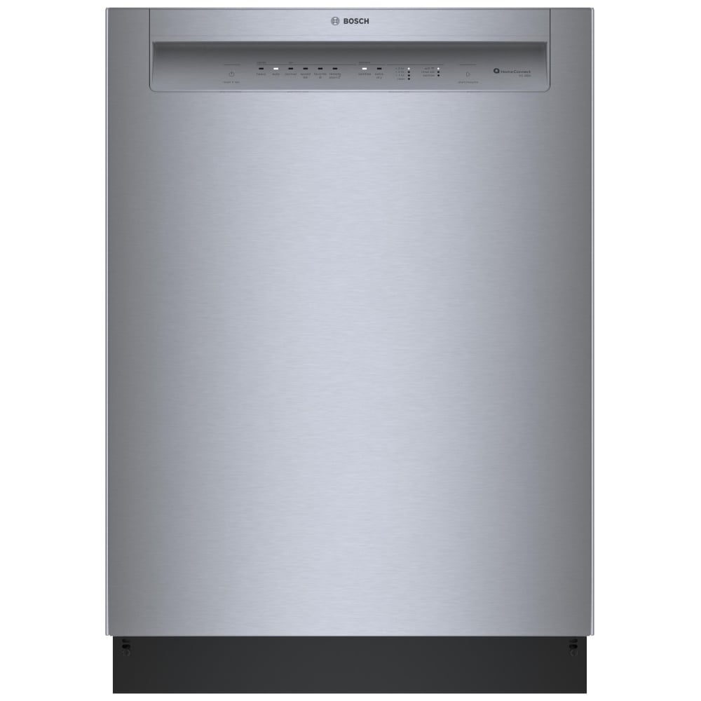 Bosch 100 Series Dishwasher, 24" Brushed Steel Anti-Fingerprint SHE3AEM5N