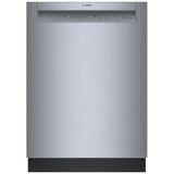 Bosch 100 Series SHE3AEM5N Dishwasher, 24 inch Exterior Width, 50 dB Decibel Level, Full Console, Stainless Interior, 8 Wash Cycles, 14 Capacity (Place Settings), 2 Loading Racks, Wifi Enabled, Stainless Steel colour