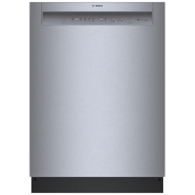 Bosch 100 Series Dishwasher, 24" Brushed Steel Anti-Fingerprint SHE3AEM5N