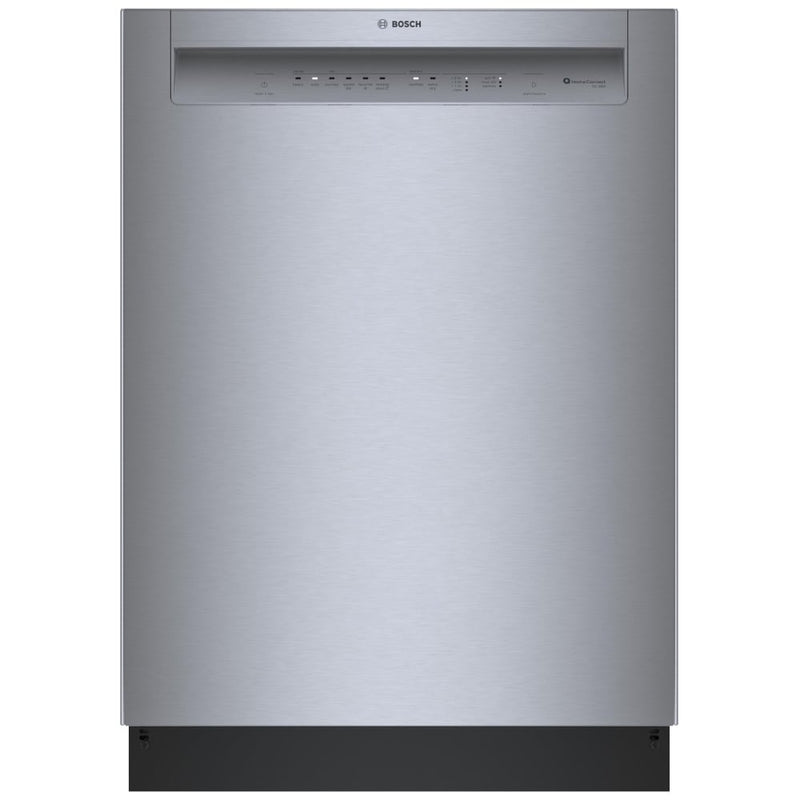 Bosch 100 Series SHE3AEM5N Dishwasher, 24 inch Exterior Width, 50 dB Decibel Level, Full Console, Stainless Interior, 8 Wash Cycles, 14 Capacity (Place Settings), 2 Loading Racks, Wifi Enabled, Stainless Steel colour