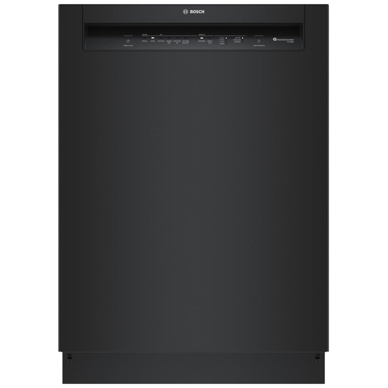 Bosch 100 Series SHE3AEM6N Dishwasher, 24 inch Exterior Width, 50 dB Decibel Level, Full Console, Stainless Interior, 8 Wash Cycles, 14 Capacity (Place Settings), 2 Loading Racks, Wifi Enabled, Black colour
