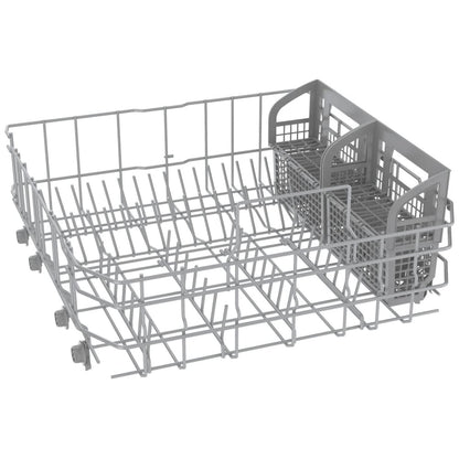 Bosch 100 Series SHE41CM2N Dishwasher, 24 inch Exterior Width, 48 dB Decibel Level, Full Console, Stainless Steel (Interior), 8 Wash Cycles, 12 Capacity (Place Settings), Wifi Enabled, White colour