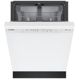 Bosch 100 Series SHE41CM2N Dishwasher, 24 inch Exterior Width, 48 dB Decibel Level, Full Console, Stainless Interior, 8 Wash Cycles, 12 Capacity (Place Settings), 2 Loading Racks, Wifi Enabled, White colour
