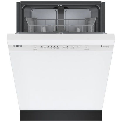Bosch 100 Series SHE41CM2N Dishwasher, 24 inch Exterior Width, 48 dB Decibel Level, Full Console, Stainless Steel (Interior), 8 Wash Cycles, 12 Capacity (Place Settings), Wifi Enabled, White colour
