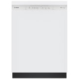 Bosch 100 Series SHE41CM2N Dishwasher, 24 inch Exterior Width, 48 dB Decibel Level, Full Console, Stainless Interior, 8 Wash Cycles, 12 Capacity (Place Settings), 2 Loading Racks, Wifi Enabled, White colour