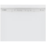 Bosch 100 Series SHE41CM2N Dishwasher, 24 inch Exterior Width, 48 dB Decibel Level, Full Console, Stainless Interior, 8 Wash Cycles, 12 Capacity (Place Settings), 2 Loading Racks, Wifi Enabled, White colour