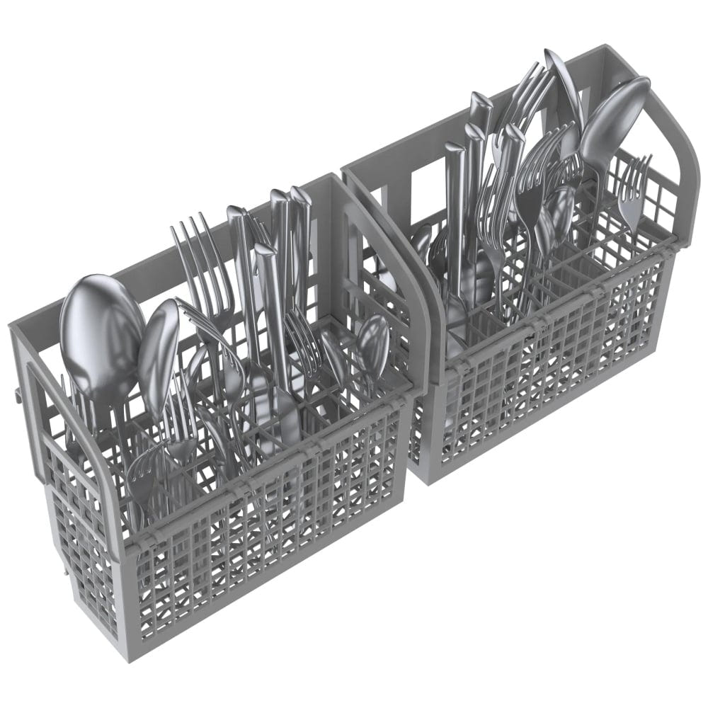 Bosch SHE41CM5N Dishwasher, 24 inch Exterior Width, 48 dB Decibel Level, Full Console, Stainless Steel (Interior), 8 Wash Cycles, 12 Capacity (Place Settings)