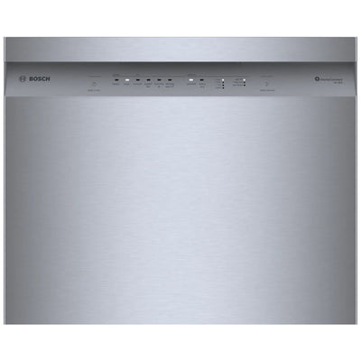 Bosch SHE41CM5N Dishwasher, 24 inch Exterior Width, 48 dB Decibel Level, Full Console, Stainless Steel (Interior), 8 Wash Cycles, 12 Capacity (Place Settings)