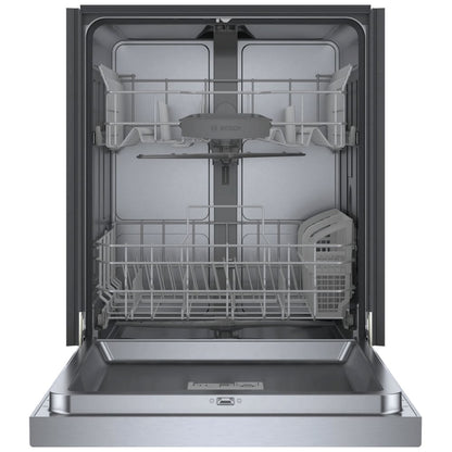Bosch SHE41CM5N Dishwasher, 24 inch Exterior Width, 48 dB Decibel Level, Full Console, Stainless Steel (Interior), 8 Wash Cycles, 12 Capacity (Place Settings)
