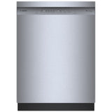 Bosch 100 Series SHE41CM5N Dishwasher, 24 inch Exterior Width, 48 dB Decibel Level, Full Console, Stainless Interior, 8 Wash Cycles, 12 Capacity (Place Settings), 2 Loading Racks, Wifi Enabled, Stainless Steel colour