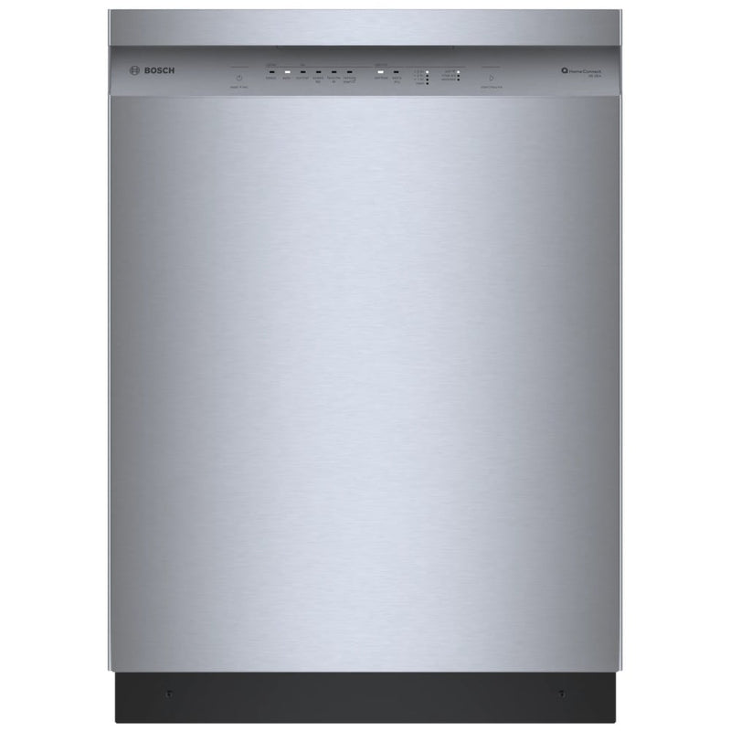 Bosch 100 Series SHE41CM5N Dishwasher, 24 inch Exterior Width, 48 dB Decibel Level, Full Console, Stainless Interior, 8 Wash Cycles, 12 Capacity (Place Settings), 2 Loading Racks, Wifi Enabled, Stainless Steel colour