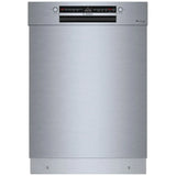 Bosch 100 Series SHE41D75UC Dishwasher, 24 inch Exterior Width, 48 dB Decibel Level, Full Console, Stainless Interior, 5 Wash Cycles, 13 Capacity (Place Settings), 2 Loading Racks, Wifi Enabled, Stainless Steel colour