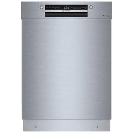 Bosch 100 Series SHE41D75UC Dishwasher, 24 inch Exterior Width, 48 dB Decibel Level, Full Console, Stainless Interior, 5 Wash Cycles, 13 Capacity (Place Settings), 2 Loading Racks, Wifi Enabled, Stainless Steel colour