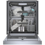 Bosch 300 Series SHE53B75UC Dishwasher, 24 inch Exterior Width, 46 dB Decibel Level, Full Console, Stainless Interior, 6 Wash Cycles, 15 Capacity (Place Settings), 3 Loading Racks, Wifi Enabled, Stainless Steel colour