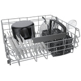 Bosch 300 Series SHE53B75UC Dishwasher, 24 inch Exterior Width, 46 dB Decibel Level, Full Console, Stainless Interior, 6 Wash Cycles, 15 Capacity (Place Settings), 3 Loading Racks, Wifi Enabled, Stainless Steel colour