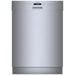 Bosch 300 Series SHE53B75UC Dishwasher, 24 inch Exterior Width, 46 dB Decibel Level, Full Console, Stainless Interior, 6 Wash Cycles, 15 Capacity (Place Settings), 3 Loading Racks, Wifi Enabled, Stainless Steel colour