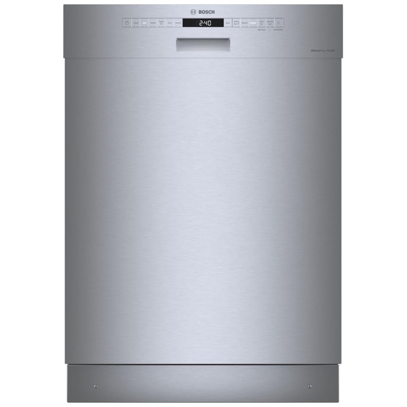 Bosch 300 Series SHE53B75UC Dishwasher, 24 inch Exterior Width, 46 dB Decibel Level, Full Console, Stainless Interior, 6 Wash Cycles, 15 Capacity (Place Settings), 3 Loading Racks, Wifi Enabled, Stainless Steel colour