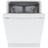 Bosch 300 Series SHE53C82N Dishwasher, 24 inch Exterior Width, 46 dB Decibel Level, Full Console, Stainless Interior, 8 Wash Cycles, 16 Capacity (Place Settings), 3 Loading Racks, Wifi Enabled, White colour