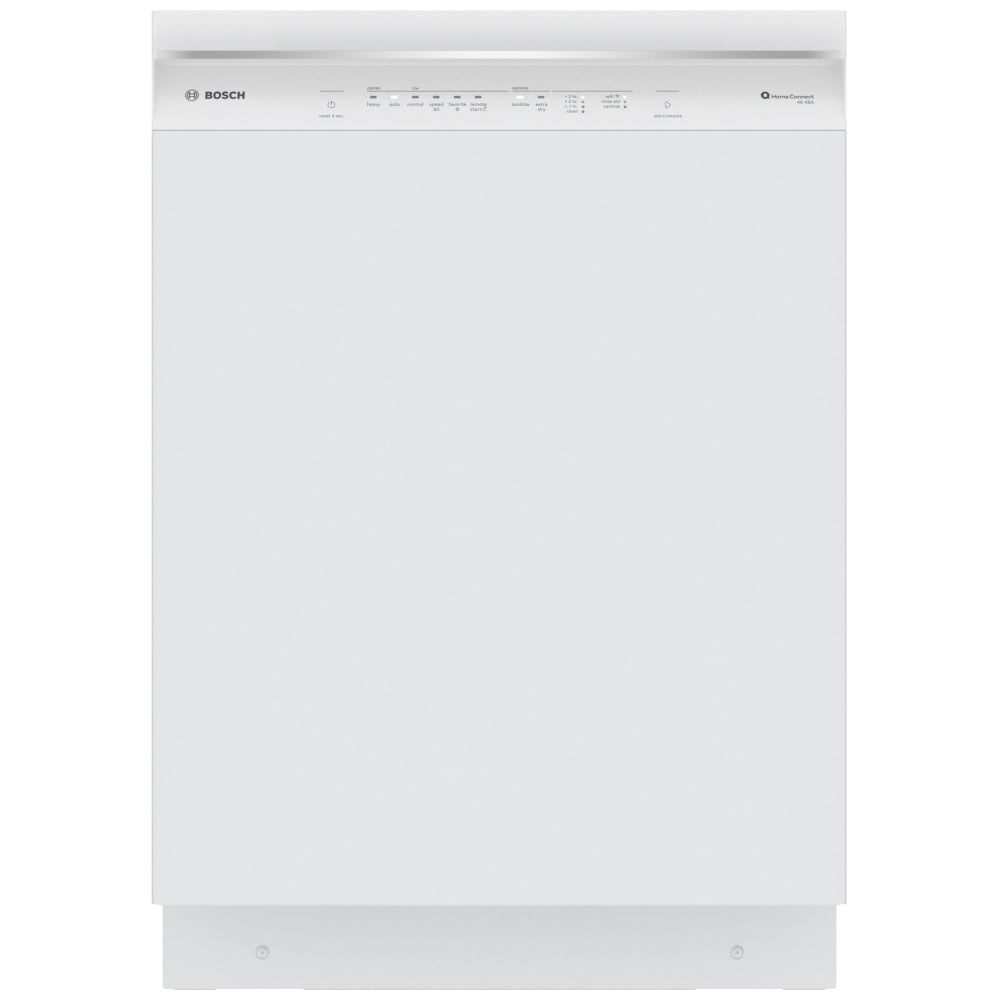 Bosch 300 Series SHE53C82N Dishwasher, 24 inch Exterior Width, 46 dB Decibel Level, Full Console, Stainless Interior, 8 Wash Cycles, 16 Capacity (Place Settings), 3 Loading Racks, Wifi Enabled, White colour