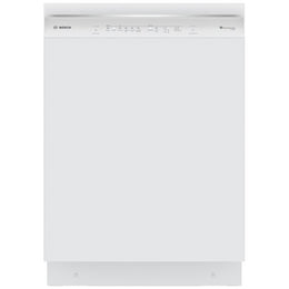Bosch 300 Series SHE53C82N Dishwasher, 24 inch Exterior Width, 46 dB Decibel Level, Full Console, Stainless Interior, 8 Wash Cycles, 16 Capacity (Place Settings), 3 Loading Racks, Wifi Enabled, White colour