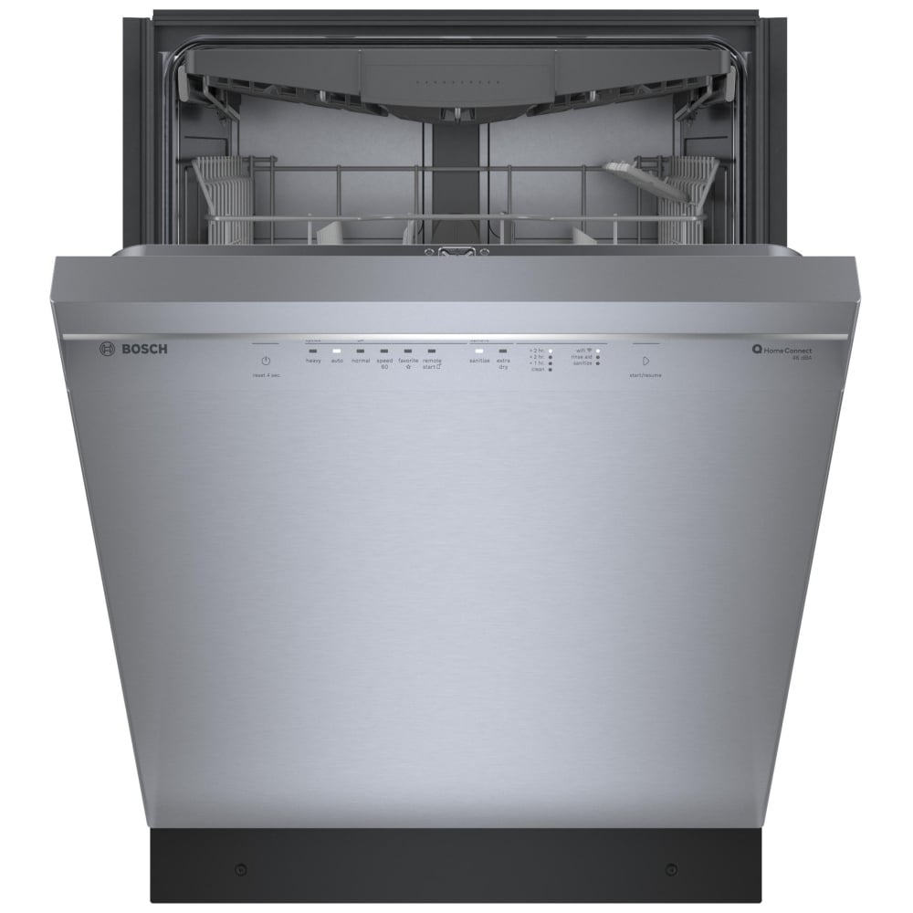 Bosch 300 Series Dishwasher, 24" Brushed Steel Anti-Fingerprint SHE53C85N