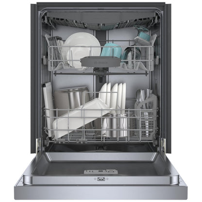 Bosch 300 Series Dishwasher, 24" Brushed Steel Anti-Fingerprint SHE53C85N