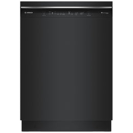 Bosch 300 Series SHE53C86N Dishwasher, 24 inch Exterior Width, 46 dB Decibel Level, Full Console, Stainless Interior, 8 Wash Cycles, 16 Capacity (Place Settings), 3 Loading Racks, Wifi Enabled, Black colour