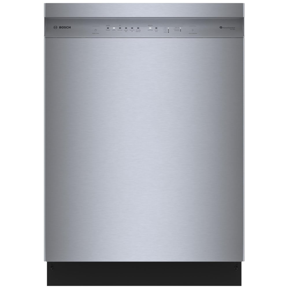 Bosch 100 Series SHE5AE75N Dishwasher, 24 inch Exterior Width, 46 dB Decibel Level, Full Console, Stainless Interior, 8 Wash Cycles, 15 Capacity (Place Settings), 3 Loading Racks, Wifi Enabled, Stainless Steel colour