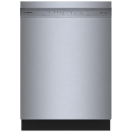 Bosch 100 Series SHE5AE75N Dishwasher, 24 inch Exterior Width, 46 dB Decibel Level, Full Console, Stainless Interior, 8 Wash Cycles, 15 Capacity (Place Settings), 3 Loading Racks, Wifi Enabled, Stainless Steel colour