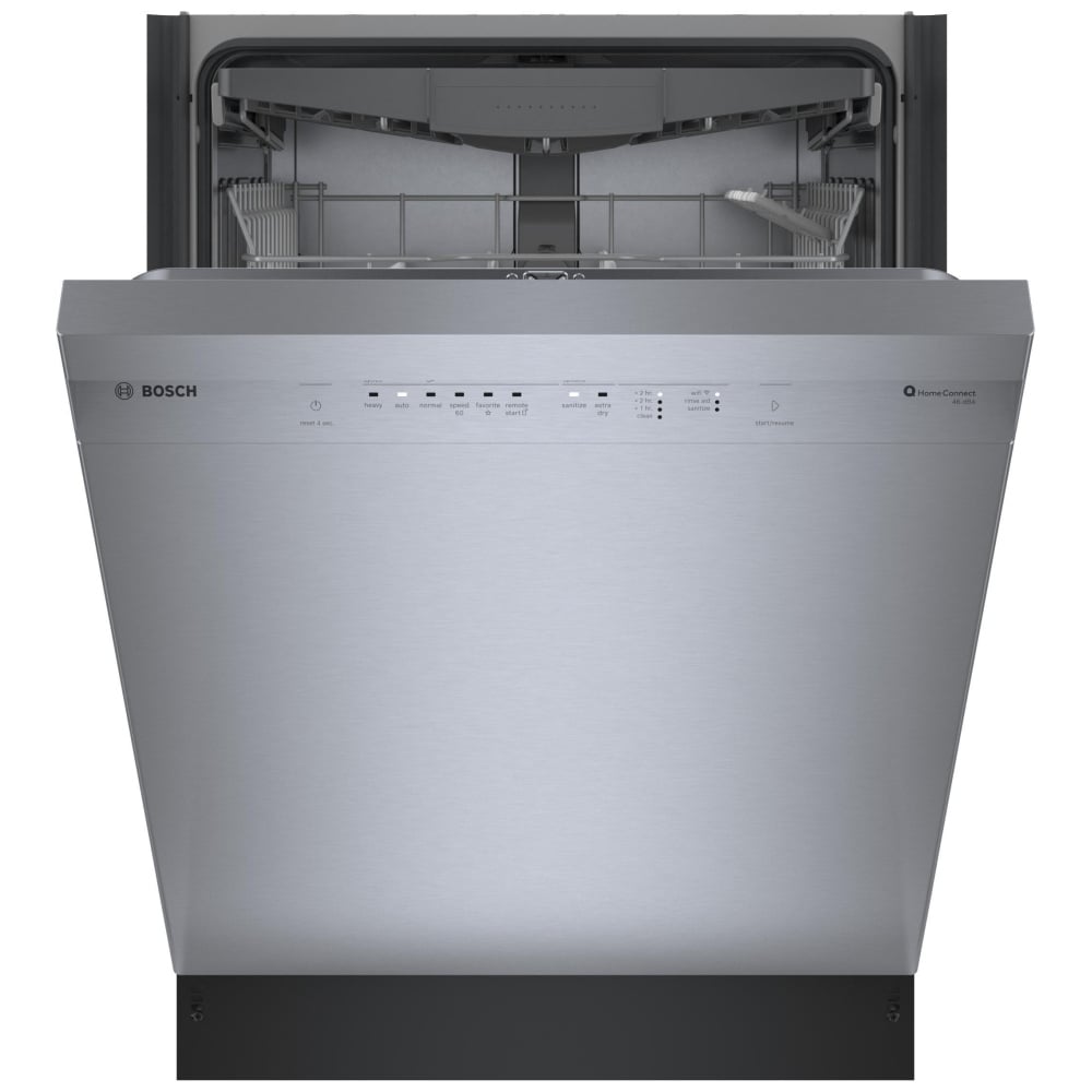 Bosch 100 Series 24" Dishwasher, SHE5AE75N, Brushed Steel Anti-Fingerprint, WiFi Enabled
