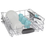 Bosch 100 Series SHE5AE75N Dishwasher, 24 inch Exterior Width, 46 dB Decibel Level, Full Console, Stainless Interior, 8 Wash Cycles, 15 Capacity (Place Settings), 3 Loading Racks, Wifi Enabled, Stainless Steel colour