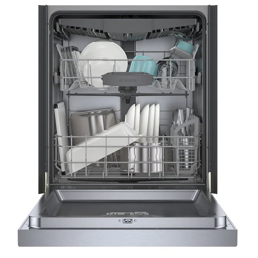 Bosch 100 Series 24" Dishwasher, SHE5AE75N, Brushed Steel Anti-Fingerprint, WiFi Enabled