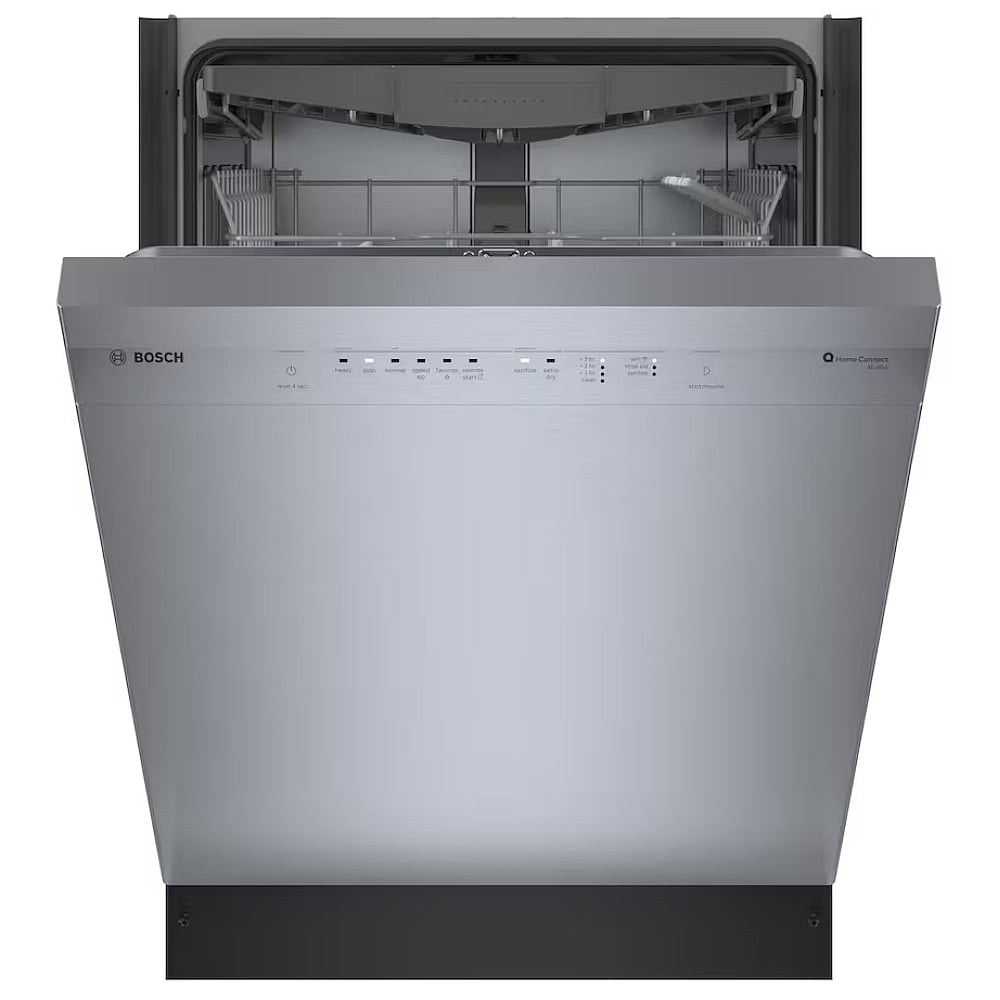Bosch 100 Series 24" Dishwasher, SHE5AE75N, Brushed Steel Anti-Fingerprint, WiFi Enabled