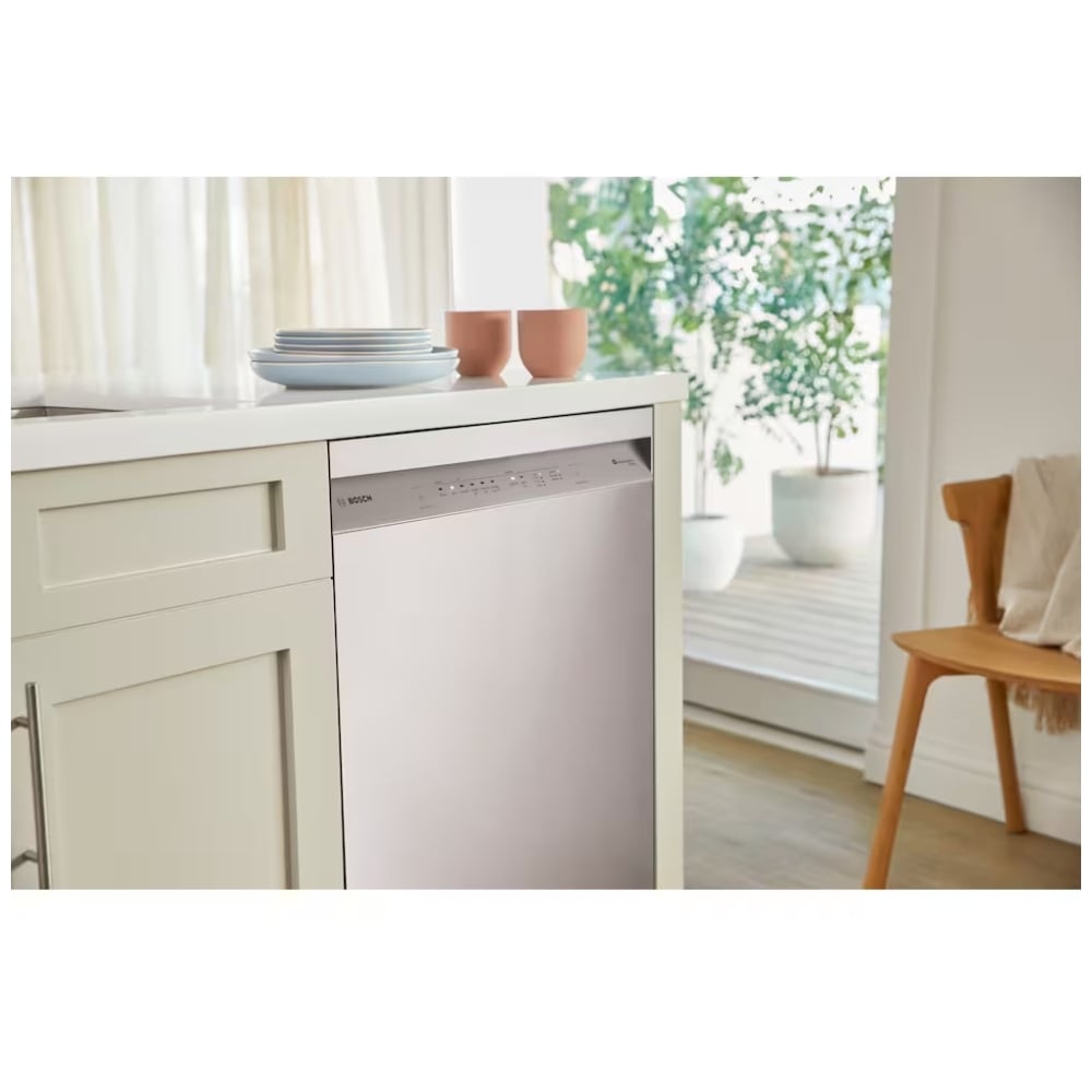 Bosch 100 Series 24" Dishwasher, SHE5AE75N, Brushed Steel Anti-Fingerprint, WiFi Enabled