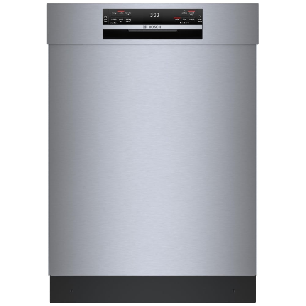 Bosch 800 Series SHE78CM5N Dishwasher, 24 inch Exterior Width, 42 dB Decibel Level, Full Console, Stainless Interior, 8 Wash Cycles, 16 Capacity (Place Settings), 3 Loading Racks, Wifi Enabled, Stainless Steel colour