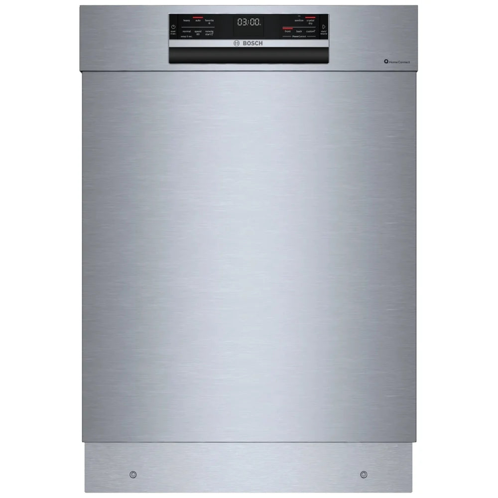 Bosch 800 Series SHE78D75UC Dishwasher, 24 inch Exterior Width, 42 dB Decibel Level, Full Console, Stainless Interior, 5 Wash Cycles, 15 Capacity (Place Settings), 3 Loading Racks, Wifi Enabled, Stainless Steel colour