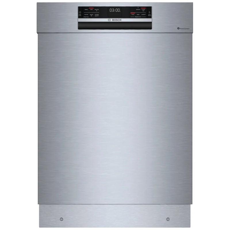 Bosch 800 Series SHE78D75UC Dishwasher, 24 inch Exterior Width, 42 dB Decibel Level, Full Console, Stainless Interior, 5 Wash Cycles, 15 Capacity (Place Settings), 3 Loading Racks, Wifi Enabled, Stainless Steel colour