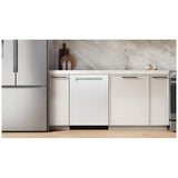 Bosch SHP53EM2N Dishwasher, 24 inch Exterior Width, 46 dB Decibel Level, Fully Integrated, Stainless Interior, 5 Wash Cycles, 15 Capacity (Place Settings), 3 Loading Racks, Wifi Enabled, White colour