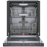 Bosch 800 Series SHP78CM4N Dishwasher, 24 inch Exterior Width, 42 dB Decibel Level, Fully Integrated, Stainless Interior, 8 Wash Cycles, 16 Capacity (Place Settings), 3 Loading Racks, Wifi Enabled, Black Stainless Steel colour