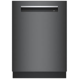 Bosch 800 Series SHP78CM4N Dishwasher, 24 inch Exterior Width, 42 dB Decibel Level, Fully Integrated, Stainless Interior, 8 Wash Cycles, 16 Capacity (Place Settings), 3 Loading Racks, Wifi Enabled, Black Stainless Steel colour